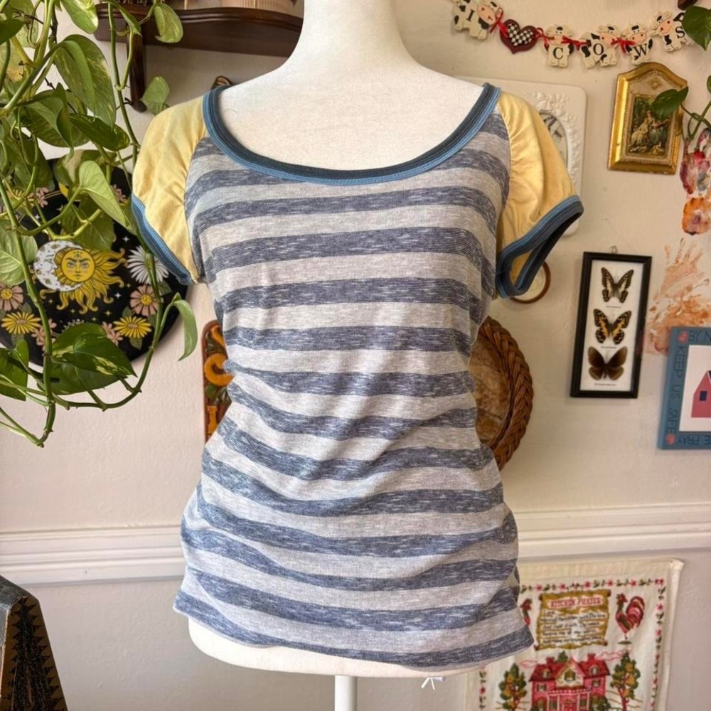 Vintage Y2K Spoiled‎ Scoop Neck Striped Size XL for Layering
